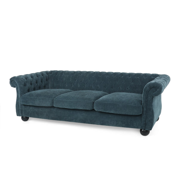 gdf studio Nystrom Chesterfield Fabric Tufted 3 Seater Sofa