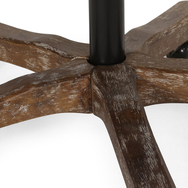 Gdf Studio Oakes French Country Upholstered Swivel Office Chair