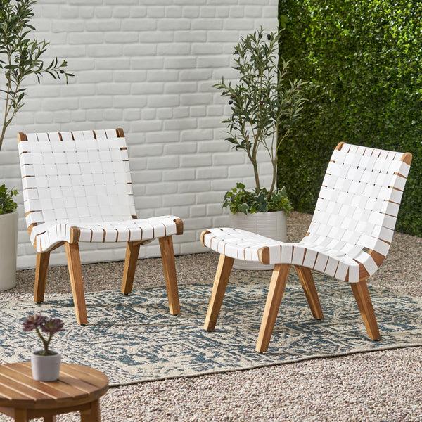 gdf studio Ocilla Outdoor Rope Weave Lounge Chair Set of 2