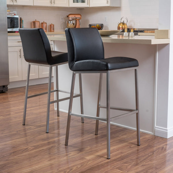 Gdf Studio October 30-Inch Bonded Leather Barstool (Set Of 2)
