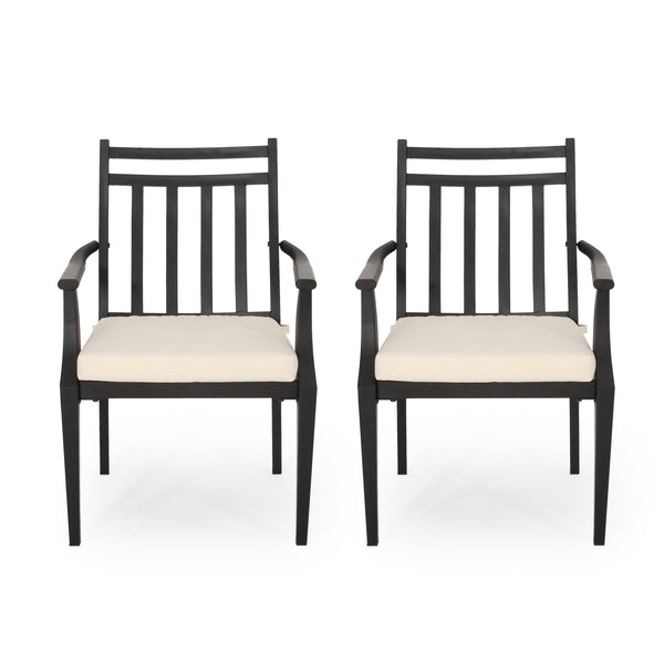 Gdf Studio Olive Outdoor Dining Chair With Cushion (Set Of 2)
