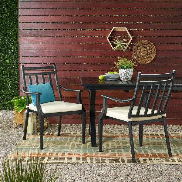 gdf studio Olive Outdoor Dining Chair with Cushion (Set of 2)