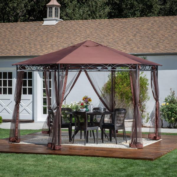 Gdf Studio Olivia Outdoor Mosquito Netting 10 X 10 Foot Gazebo