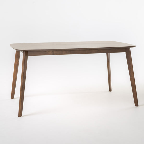 Gdf Studio Oneida Mid-Century Modern 5 Piece Dining Set Light Beige And Walnut