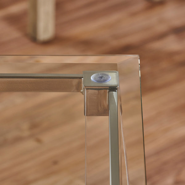 Gdf Studio Orson Acrylic And Tempered Glass Square Side Table