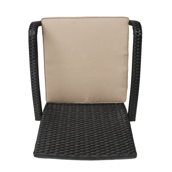 Gdf Studio Otto Outdoor Contemporary Wicker Club Chairs With Cushion (Set Of 2)