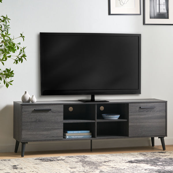 Gdf Studio Owensmouth Mid Century Modern 2 Cabinets & Shelves TV Stand
