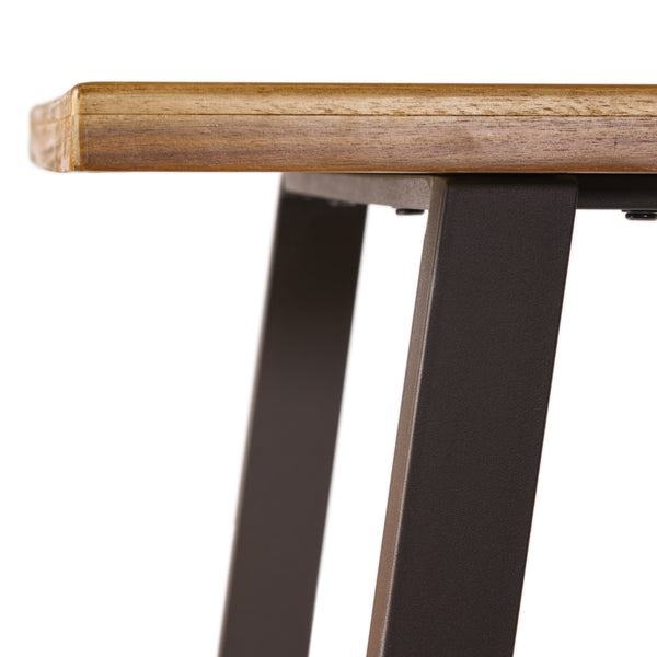 Gdf Studio Pablo Acacia Wood And Iron Bar Table Natural Brown Rustic Metal