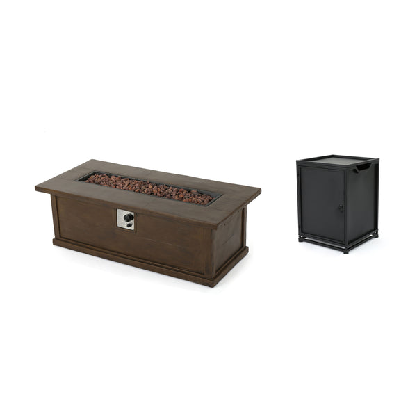 gdf studio Pablo Outdoor 56-inch Rectangular Propane Fire Table