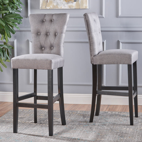 Gdf Studio Padma 30-Inch Tufted Back Fabric Barstools (Set Of 2)