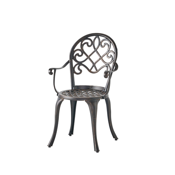 Gdf Studio Palermo Copper Cast Aluminum 3pc Bistro Set