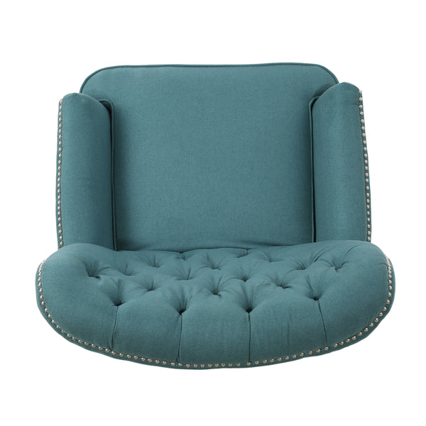 Gdf Studio Palermo Tufted Fabric Power Recliner Chair
