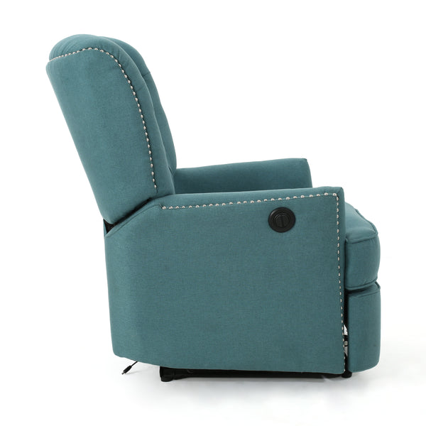 Gdf Studio Palermo Tufted Fabric Power Recliner Chair