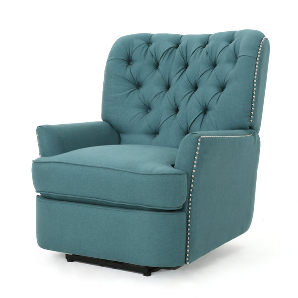 gdf studio Palermo Tufted Fabric Power Recliner Chair