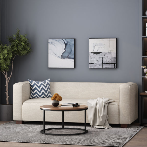 Gdf Studio Pamsha Contemporary Fabric Upholstered Loveseat
