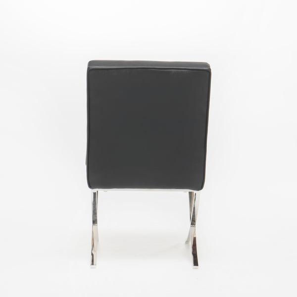 Gdf Studio Pandora Modern Design Black Leather Dining Chairs (set Of 2)