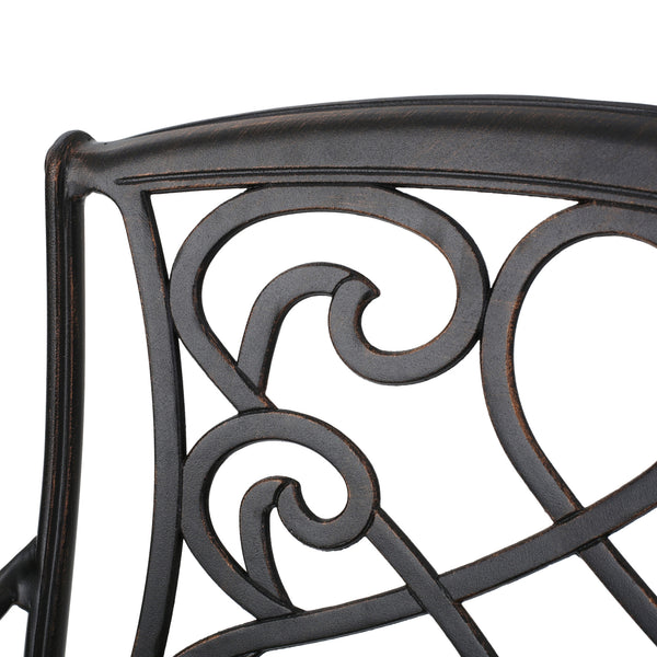 Gdf Studio Paris Copper Finish Cast Aluminum 30-Inch Swivel Single Bar Stool