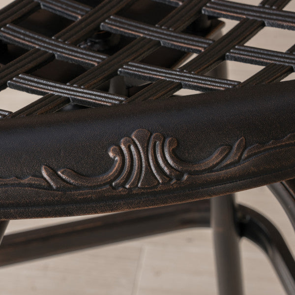 Gdf Studio Paris Copper Finish Cast Aluminum 30-Inch Swivel Single Bar Stool