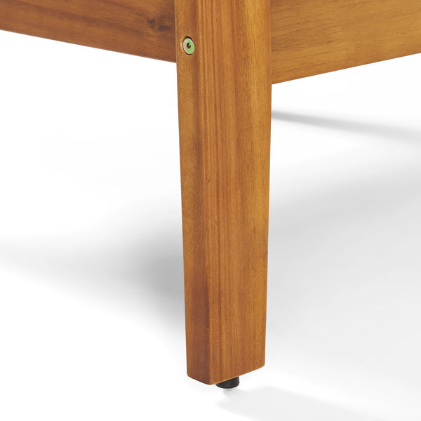 Gdf Studio Parma Outdoor Wood Patio Furniture Club Chairs W/ Water Resistant Cushions (Set Of 2)