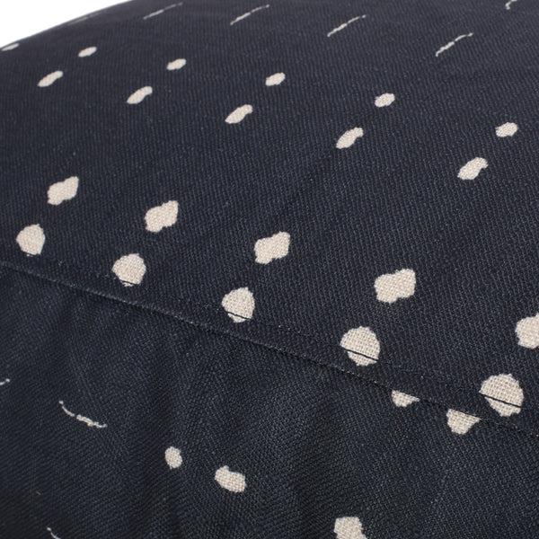 Gdf Studio Pates Ivey Boho Fabric Square Pouf Dark Blue