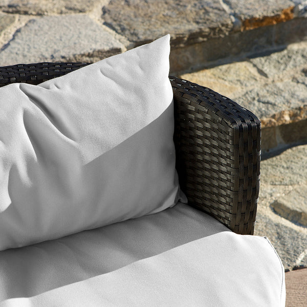 Gdf Studio Pattaya 3pc Outdoor Black Wicker Chat Set