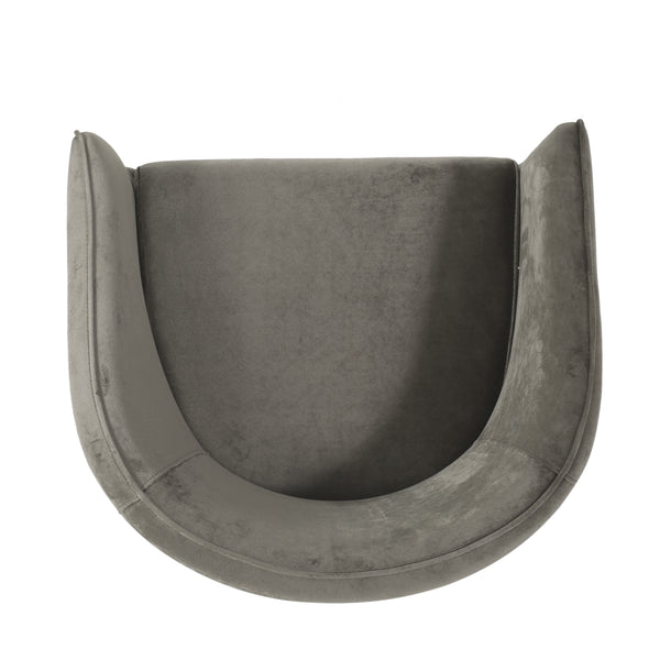 Gdf Studio Paul Modern Glam Velvet Club Chair With Hairpin Legs