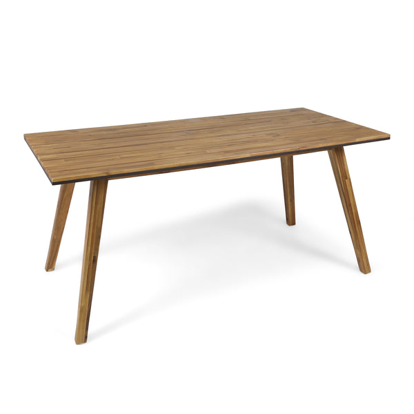 gdf studio Paul Outdoor 71-inch Acacia Wood Dining Table Teak Finish