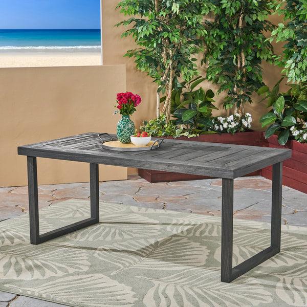 Gdf Studio Paz Outdoor 69-inch Acacia Wood Dining Table
