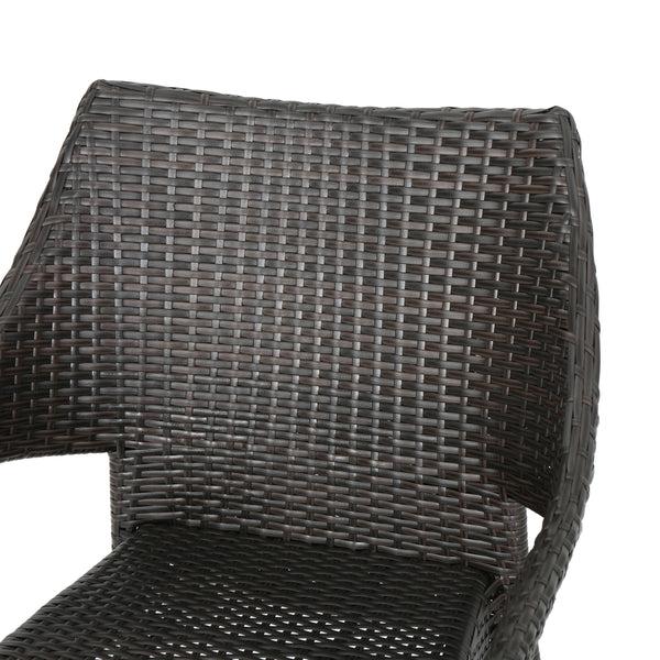 Gdf Studio Penbrook Outdoor 3 Piece Multi-brown Wicker Chat Set