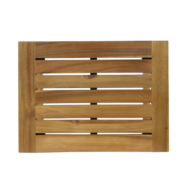 Gdf Studio Pensacola Outdoor 3 Piece Acacia Wood Balcony Bar Set