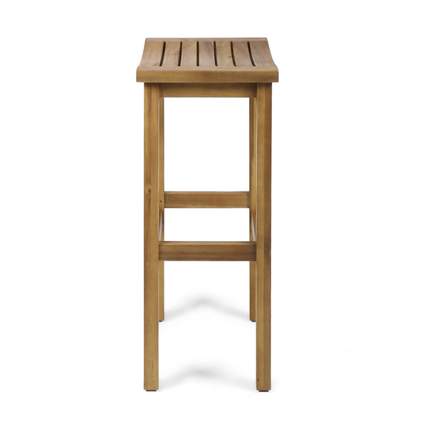 Gdf Studio Pensacola Outdoor 30 Inch Acacia Wood Barstools