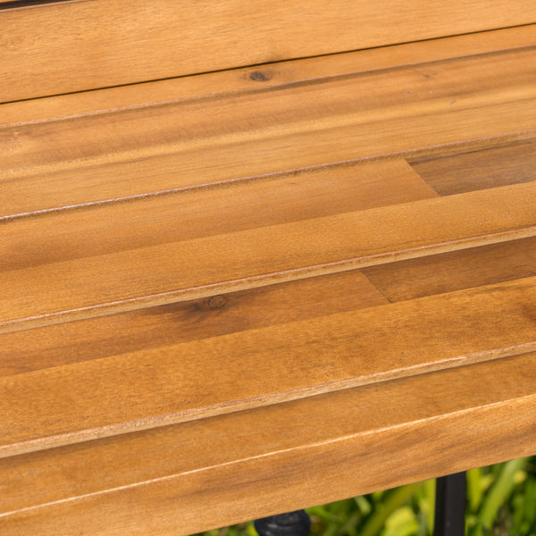 Gdf Studio Pensacola Outdoor Acacia Wood Balcony Bar Table