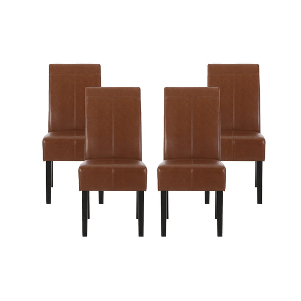 Gdf Studio Percival Contemporary Upholstered T-Stitch Dining Chairs Set Of 4
