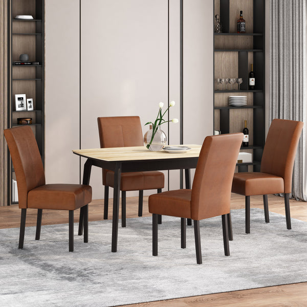 Gdf Studio Percival Contemporary Upholstered T-Stitch Dining Chairs Set Of 4
