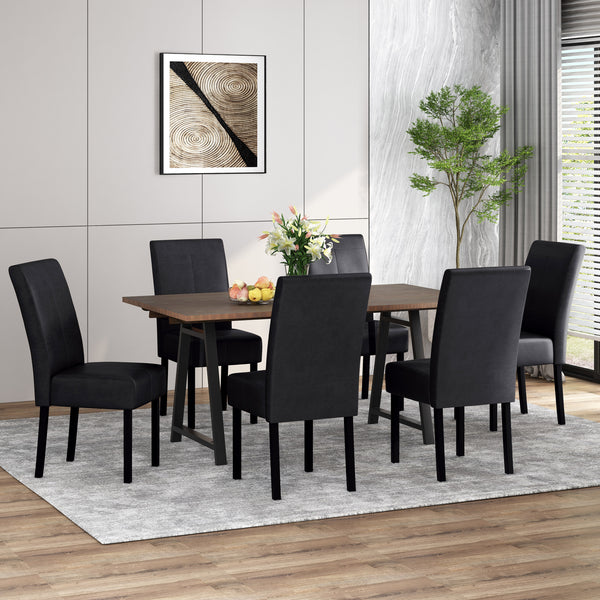 Gdf Studio Percival Contemporary Upholstered T-Stitch Dining Chairs Set Of 6