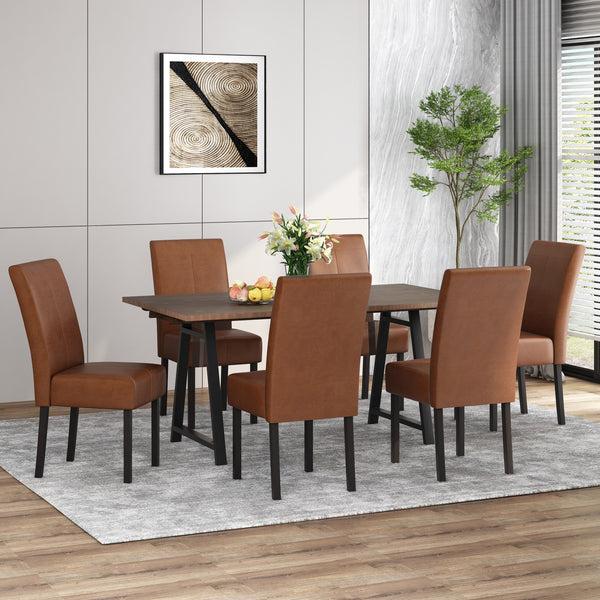 gdf studio Percival Contemporary Upholstered T-Stitch Dining Chairs Set of 6