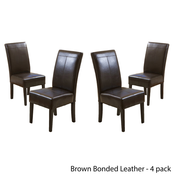 gdf studio Percival T-stitched Chocolate Brown Leather Dining Chairs