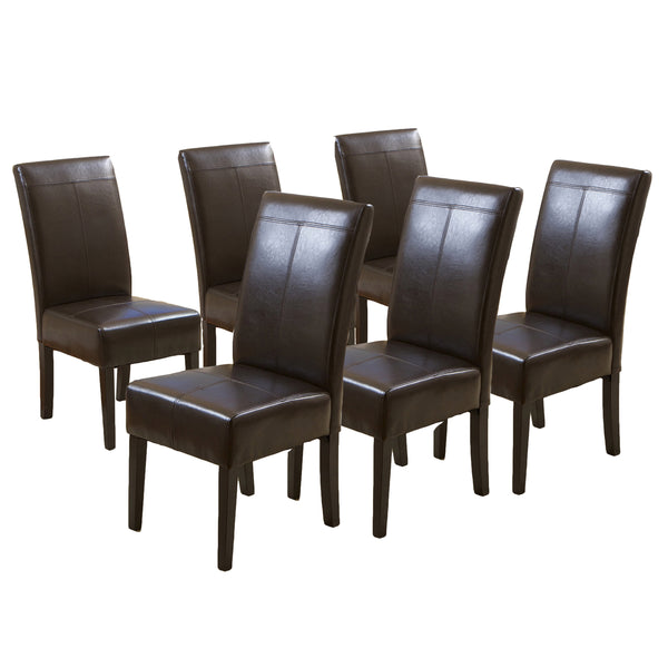 gdf studio Percival T-stitched Leather Dining Chairs (Set of 6)