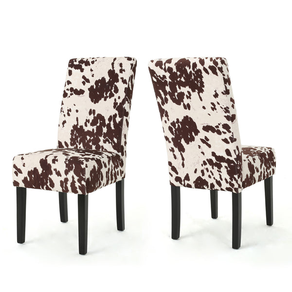 gdf studio Pergatta Contemporary Milk Cow New Velvet Dining Chair (Set of 2)