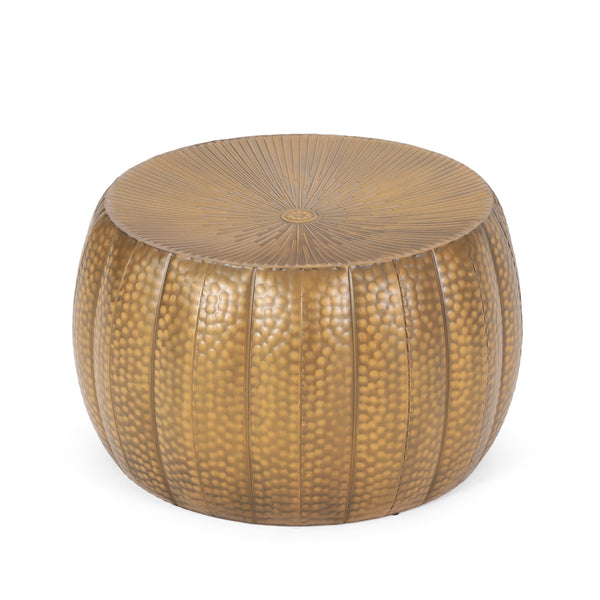 Gdf Studio Perrotto Modern Iron Sunburst Pumpkin Coffee Table