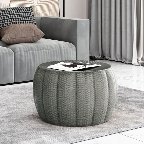 gdf studio Perrotto Modern Iron Sunburst Pumpkin Coffee Table