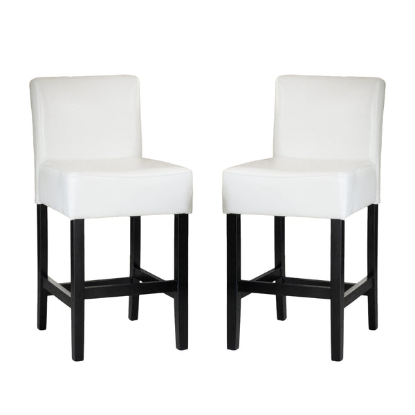 Gdf Studio Peterborough Modern 26-Inch Leather Counter Stool (Set Of 2)