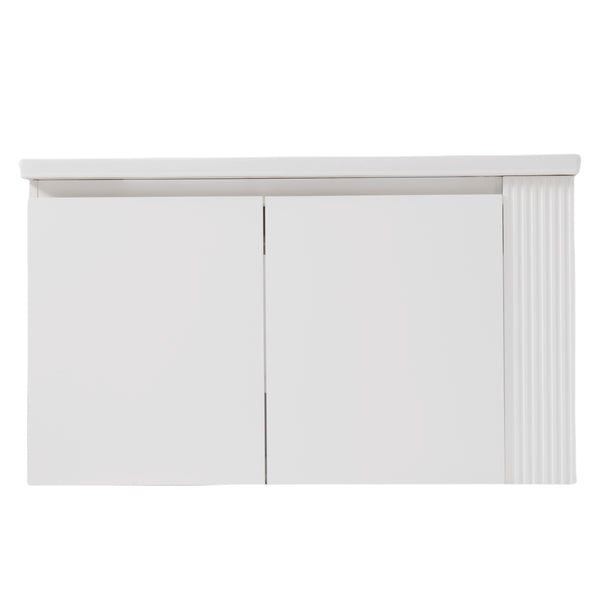 Gdf Studio Petroglyphia Versatile Wall-Mounted Bathroom Vanity With Ceramic Sink