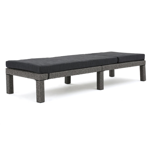 Gdf Studio Phillips Outdoor 17 PcWicker Patio Set W/Water Resistant Cushion