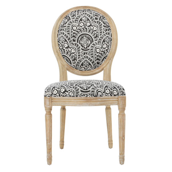Gdf Studio Phinnaeus French Country Fabric Dining Chairs (Set Of 2)