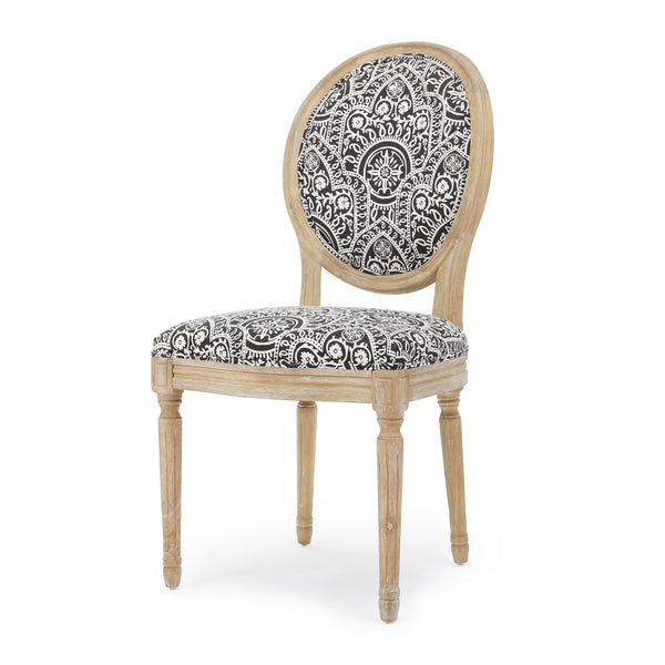 Gdf Studio Phinnaeus French Country Fabric Dining Chairs (Set Of 2)