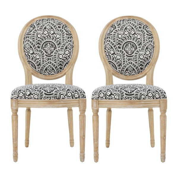 gdf studio Phinnaeus French Country Fabric Dining Chairs (Set of 2)
