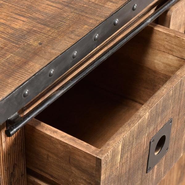 Gdf Studio Phoebe Modern Industrial Mango Wood Sideboard Natural Finish And Black