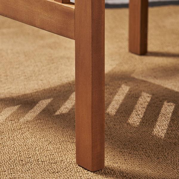 Gdf Studio Phoenix Acacia Patio Dining Chairs Acacia Wood With Outdoor Cushions (Set Of 2)