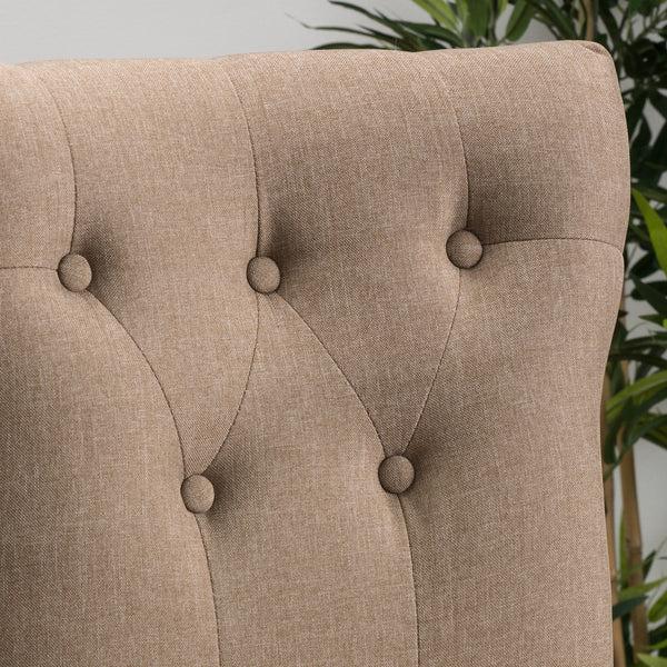 Gdf Studio Pierre 31-Inch Brown Mocha Fabric Barstool (Set Of 2)